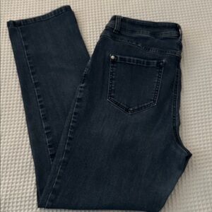 INC Women's Mid Rise Curvy Straight Leg Jeans Falls Wash Size 12